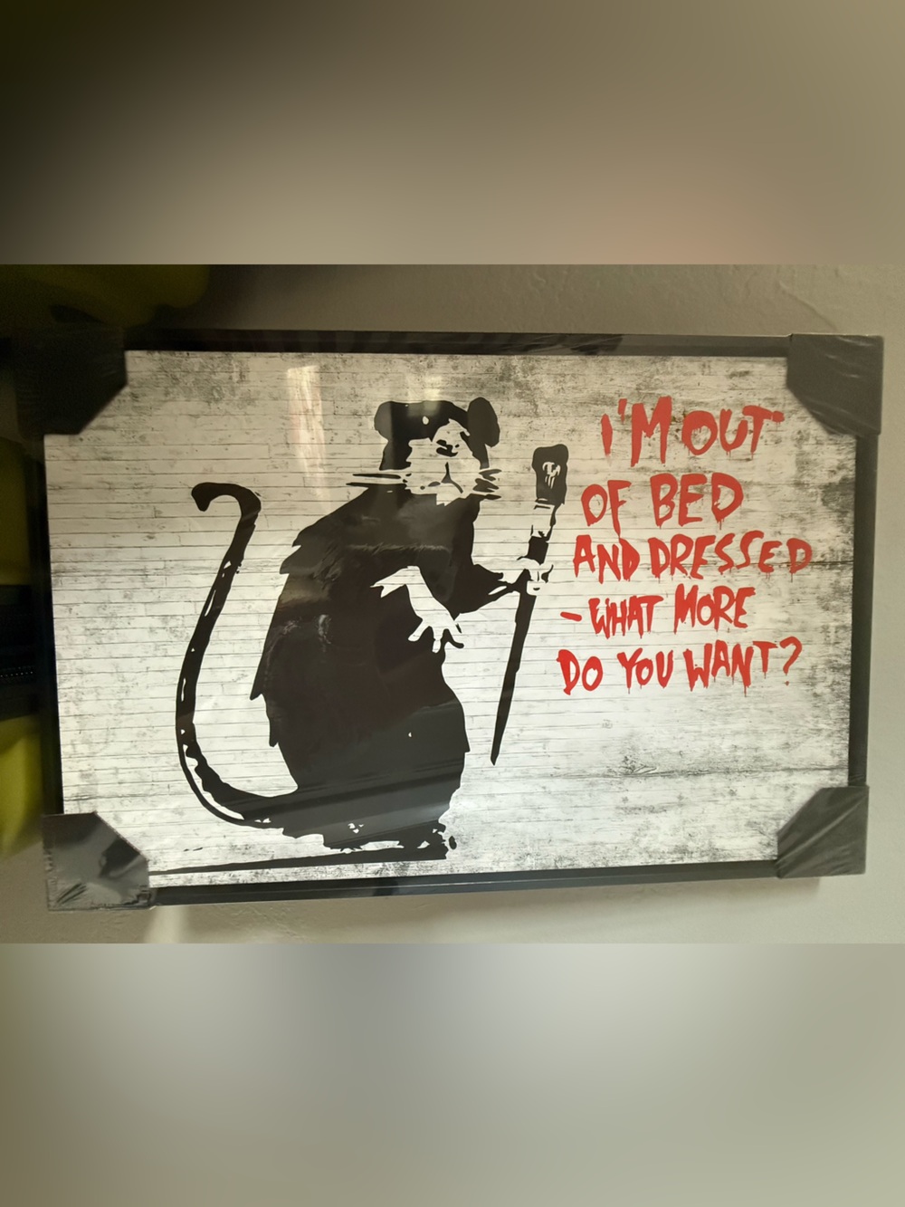 BANKSY / RAT OUT OF BED CANVA